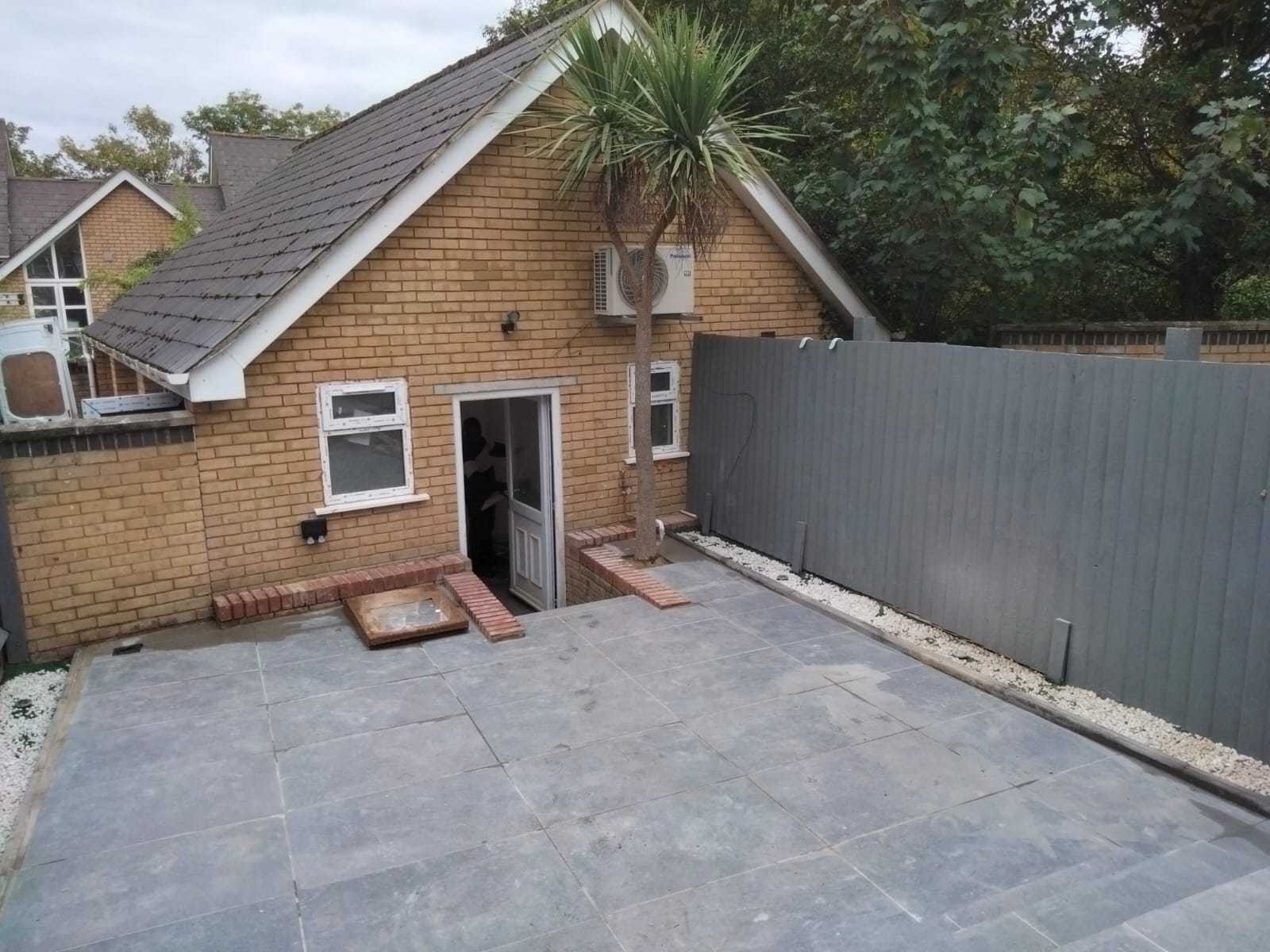 Garden renovation and garage conversion project